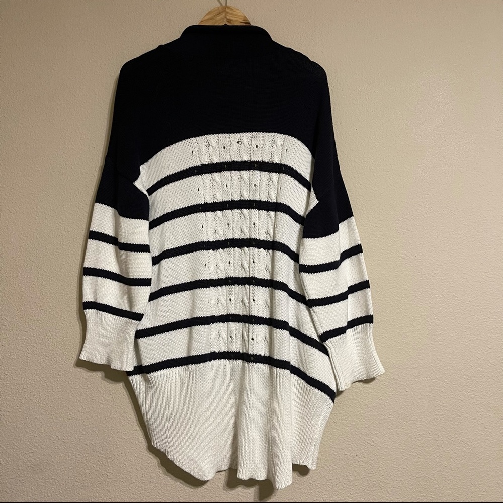 MILL‎ & ROW STRIPE KNIT Long CARDIGAN - Picture 6 of 9